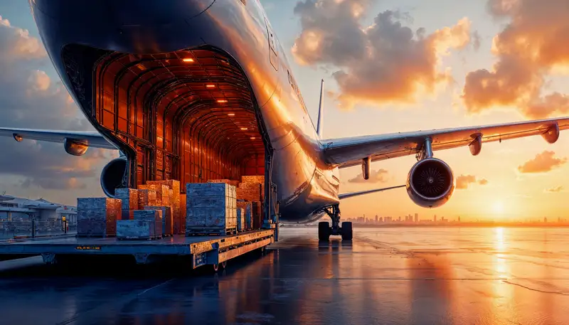 Air freight cargo at Queen Alia International Airport, Jordan